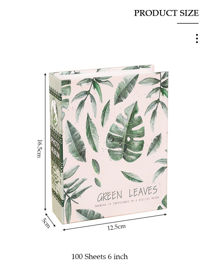 DUNISO ألبوم صور، كتاب ألبوم صور 100 صورة، ألبومات بنمط ورقة شجرة نسيم الصيف، صديقة للبيئة، تخزين الأعمال الفنية أو بطاقات البريد، مثالي لحفلات الزفاف، صور الأطفال وذكريات السفر - Image 5