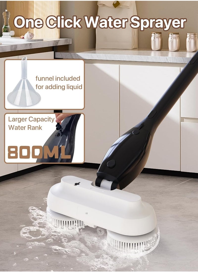 Joshberg Electric Spray Mop for Floor Cleaning,Retractable Spin Mop with Water Spray,Cordless Electric Mop with 2 Pcs Brush head And 4 Pcs Reusable Pads,2 Speeds,Up to 50 Mins Powerful Lazy Mop for Wood, Hardwood, Laminate, Tile,Marble Floors  - Image 4
