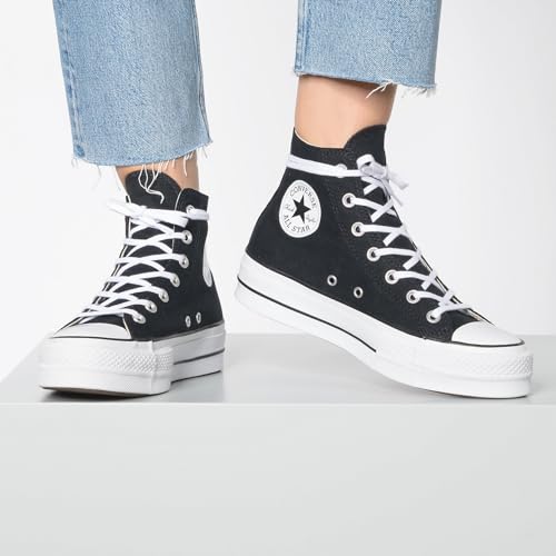 Converse Women's Chuck Taylor All Star Platform High Top Shoe, Black/White/White, 5 M US - Image 2