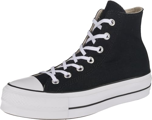 Converse Women's Chuck Taylor All Star Platform High Top Shoe, Black/White/White, 5 M US - Image 1