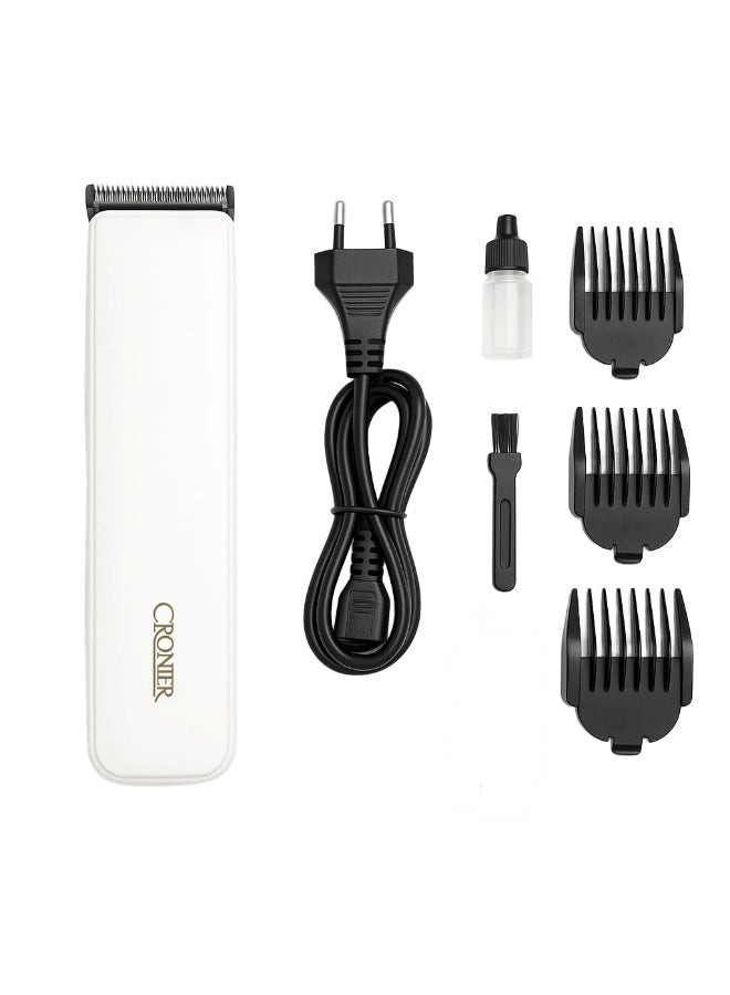 ماكينة قص الشعر الاحترافية CR-910 المزودة بشفرات من الفولاذ التيتانيوم وبطارية قابلة لإعادة الشحن مثالية لتصفيف الشعر واللحية بسهولة في المنزل أو في الصالون.