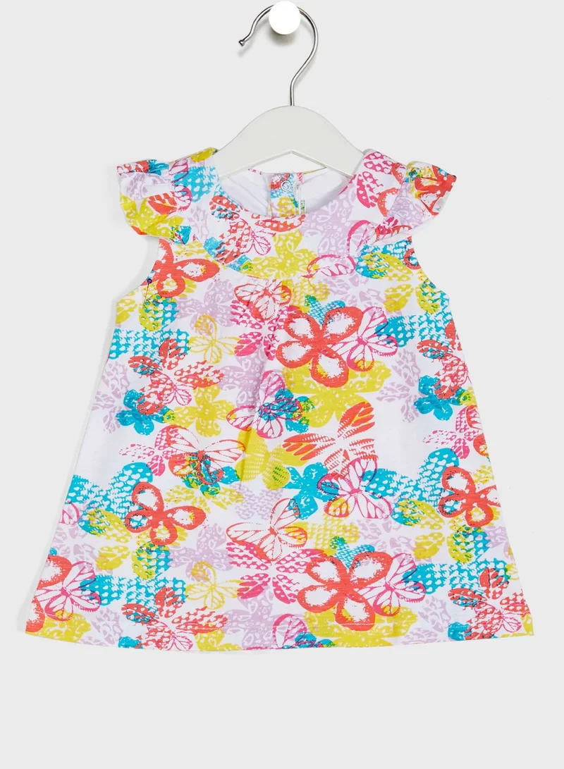 Babybol Infant Printed Dress & Knicker Set