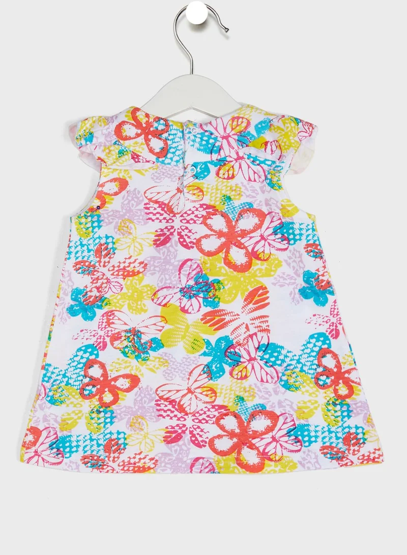 Babybol Infant Printed Dress & Knicker Set