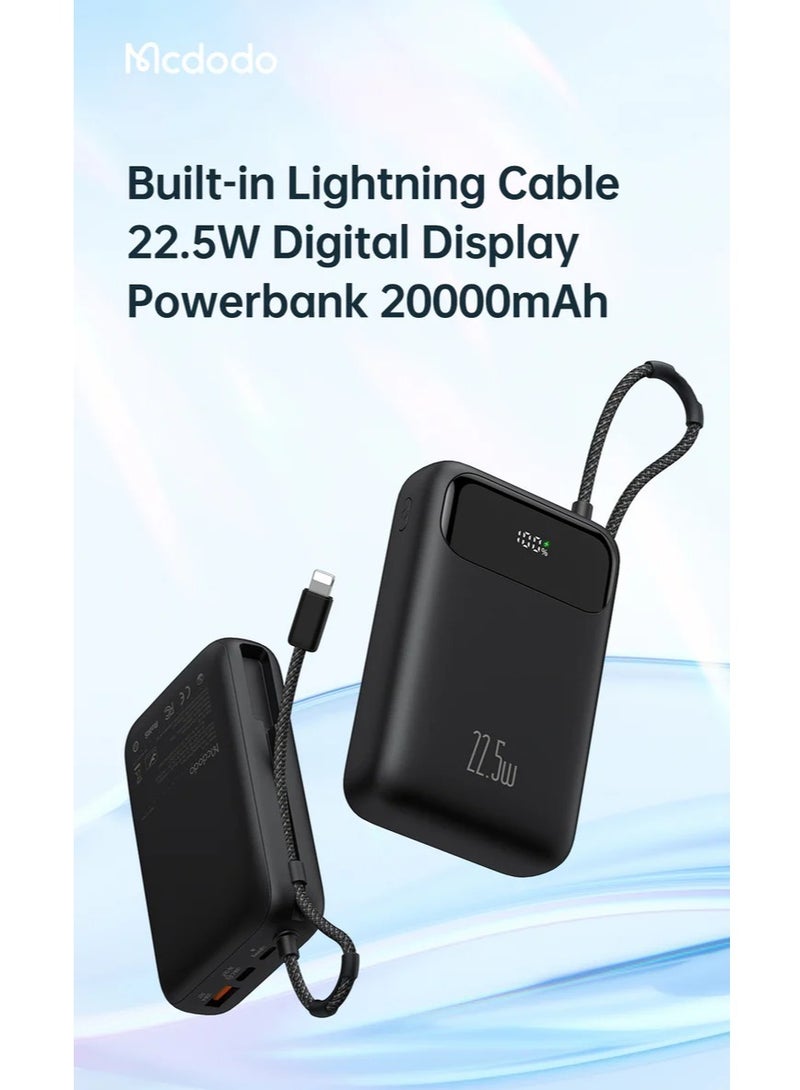 Mcdodo Power Bank With Type C Cable Mcdodo MC-3720 Digital 20000mAh 22.5W - Image 2
