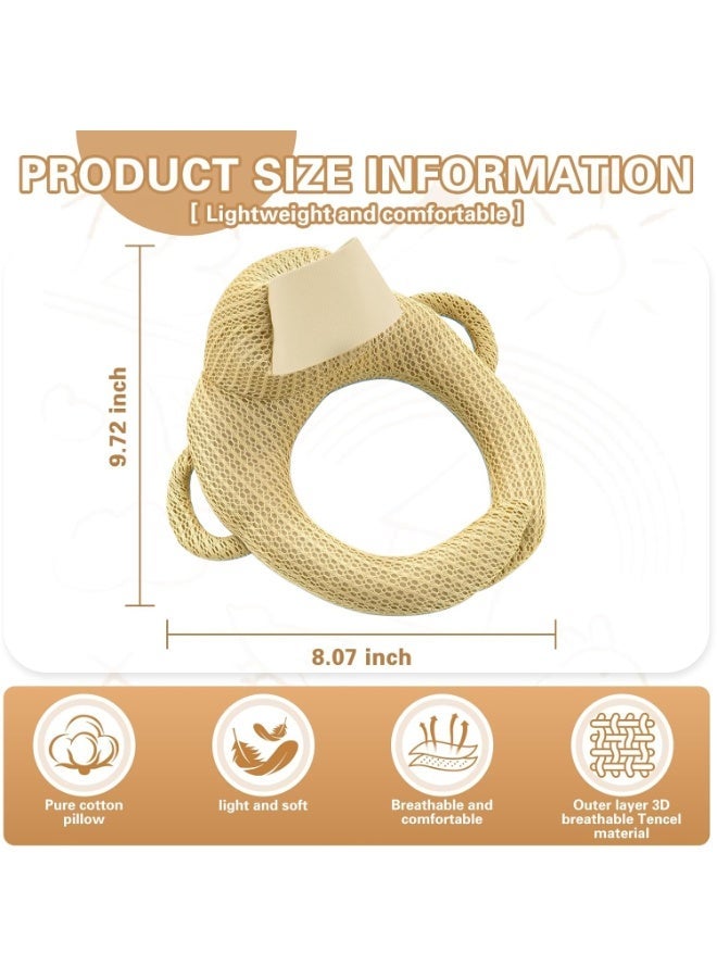 DMG TECH Hands-Free Nursing Pillow with Anti-Bias Headrest, 3D Bean Velvet Temperature-Regulating Cushion for Bottle Feeding, Ergonomic Support for Mom & Baby, Washable Nursing Pillow for Newborns - Image 2