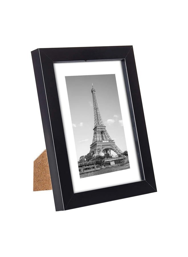 upsimples 5x7 Picture Frame Set of 10, 4x6 with Mat or 5x7 Without Mat, Multi Photo Frames Collage for Wall or Tabletop Display, Black - Image 3