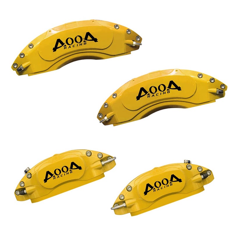 AOOA Aluminum Yellow Caliper Covers Black Character Fits Dodge ChargerChallengerChrysler 300Front Double Piston