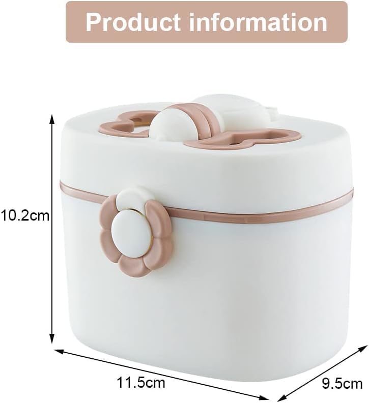 Bindex Baby Formula Dispenser with Scoop & Leveller, Foodgrade Pp Double Layer Anti-Leak Milk Powder Dispenser Container, Baby Snack Storage Container for Outdoor Travel, 410ML (Multicolor) - Image 3