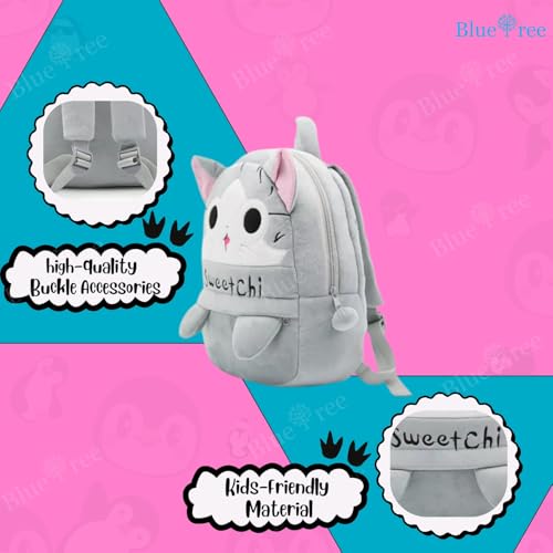 blue tree Cute Kids Backpack Toddler Bag Plush Animal Cartoon Mini Travel Bag for Baby Girl Boy 1-5 Years (small, Sweet Chi, Sweet Chi) - Image 3