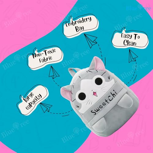 blue tree Cute Kids Backpack Toddler Bag Plush Animal Cartoon Mini Travel Bag for Baby Girl Boy 1-5 Years (small, Sweet Chi, Sweet Chi) - Image 4