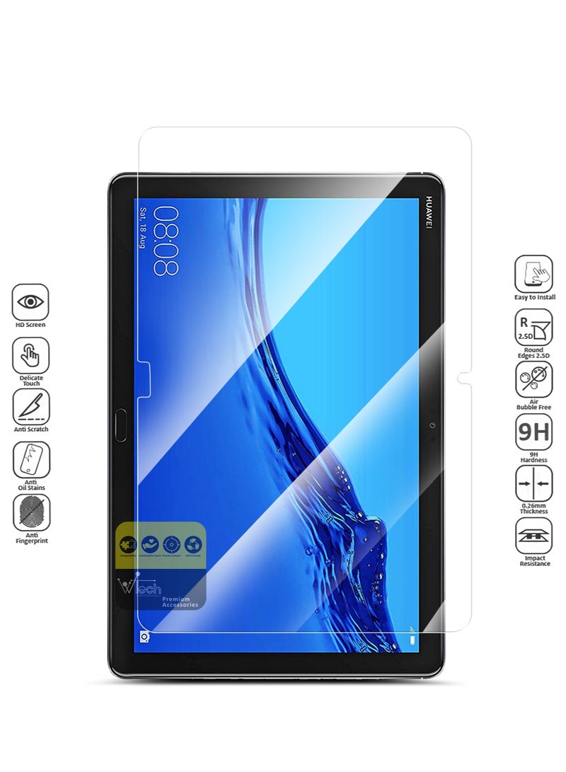 دبليو تيك واقي شاشة من الزجاج المقوى لهاتف هواوي ميديا ​​باد M5 لايت مقاس 10.1 بوصة 2018 شفاف - Image 2