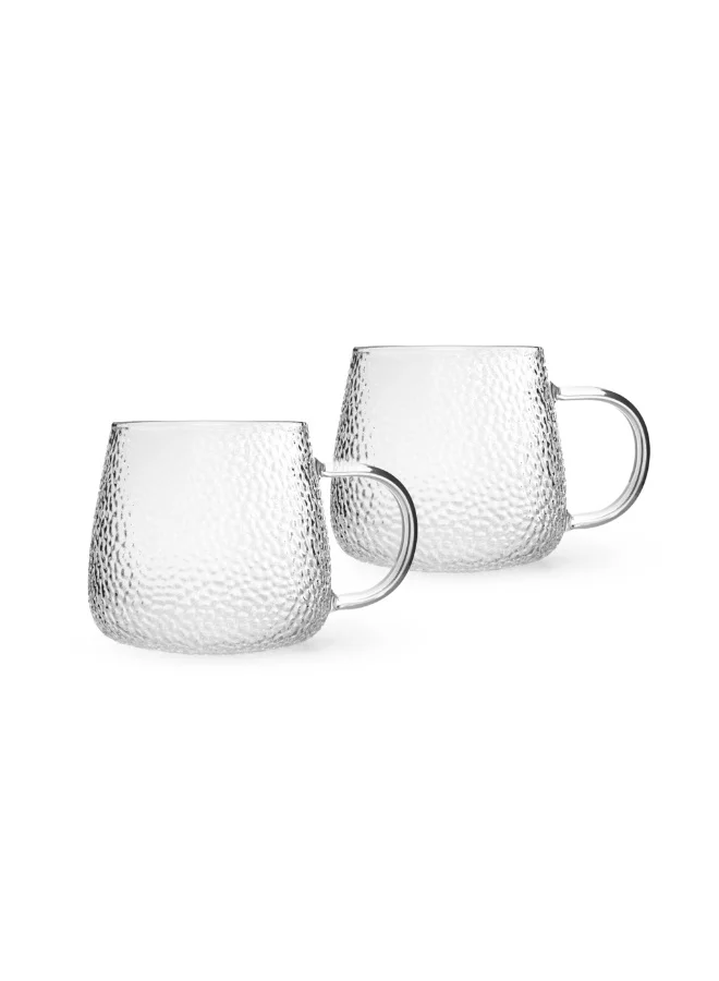 Fissman  2-Piece 300ml Borosilicate Glass Cups – Durable Heat-Resistant Drinkware for Coffee, Tea, Juice, and Hot or Cold Beverages, Elegant Transparent Design for Home, Office, and Everyday Use  | Best Price UAE