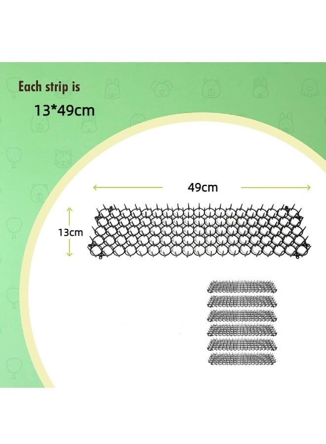 oldlaiben 2 Pieces Cat Deterrent Mat, Scat Mat for Cats with Spikes, Cat Repellent Indoor Furniture, Outdoor Garden Fence Animal Barrier, Prickle Strips Network Digging Stopper Outdoor Spike Deterrent Mat, 13*49cm - Image 2