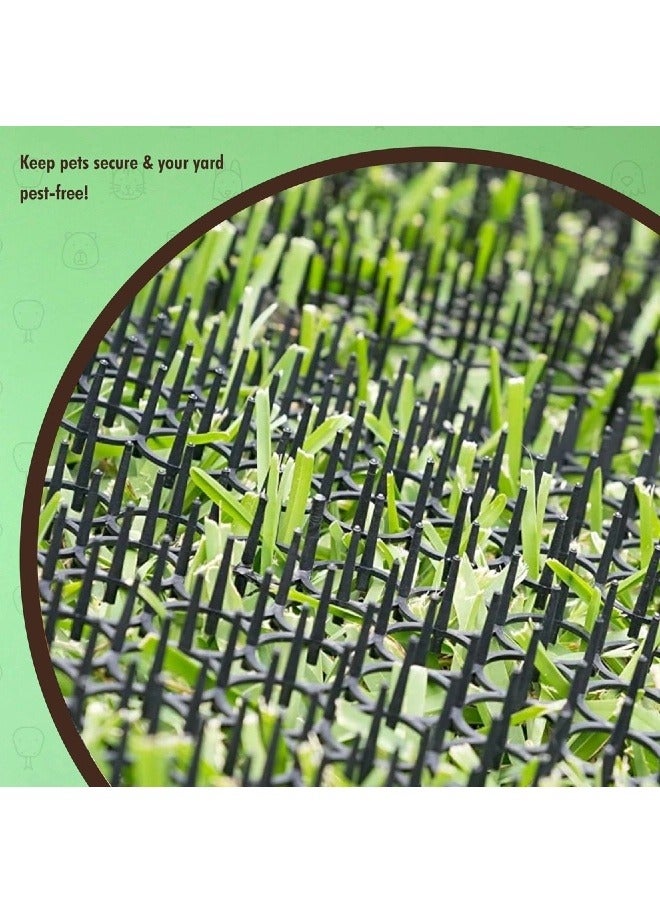 oldlaiben 2 Pieces Cat Deterrent Mat, Scat Mat for Cats with Spikes, Cat Repellent Indoor Furniture, Outdoor Garden Fence Animal Barrier, Prickle Strips Network Digging Stopper Outdoor Spike Deterrent Mat, 13*49cm - Image 5