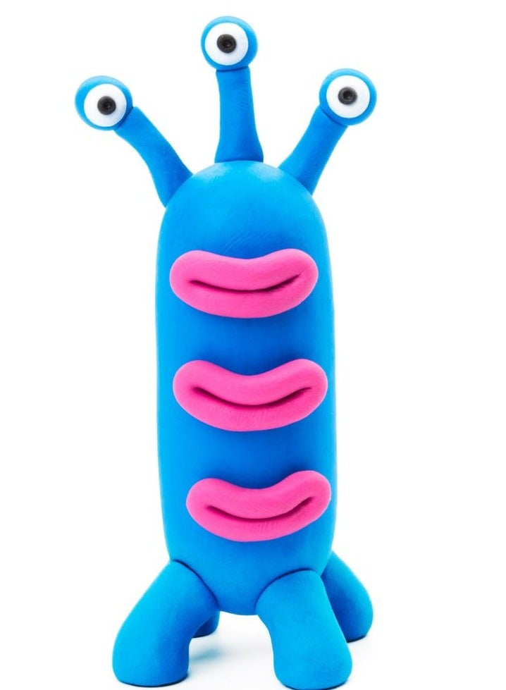 HEY CLAY DIY  Aliens: Burger, Trio, Scorpio Plastic Creative Modelling Air-Dry Clay For Kids 6 Cans - Image 5