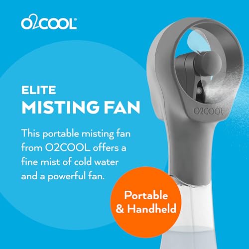 O2COOL Elite Water Misting Fan, Grey - Image 2