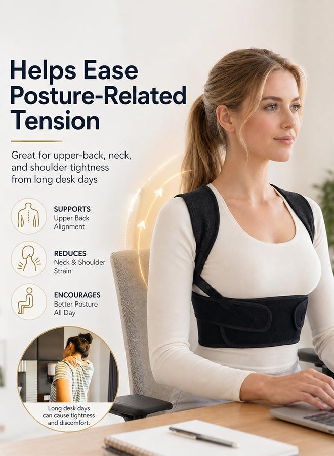 Polish'D Back Brace and Posture Corrector Back Straightener Belt Back Support Helps Hunchback Correction and Relieve Shoulder Neck Back Pain, Relieve Pressure On The Spine For Men And Women - Image 4