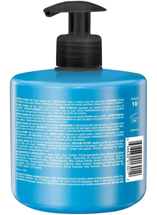 Sexy Hair - Style Hard Up Gel - Shine 9 / Hold 10, 16.9-Ounce Pump Bottle - Image 1
