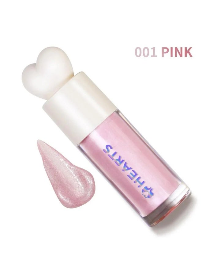 Hearts Soft Liquid Highlighter - 001 Pink - Image 1