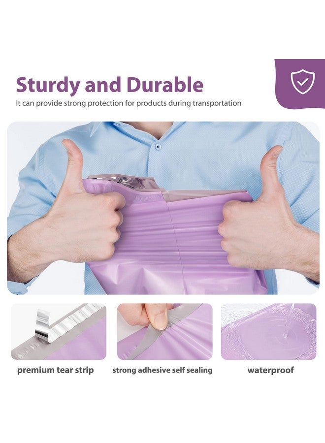 Fuxury Poly Mailers 10X13 Inch 50 Pcs Waterproof Shipping Bags For Clothing Strong Adhesive Shipping Envelopes For Small Business Suppliers Self Seal Mailers Poly Bags Mailing Envelopes Purple - Image 4