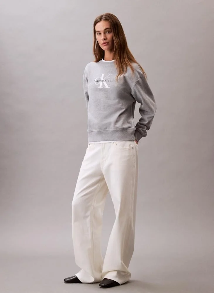 Calvin Klein Jeans  Graphic Crew Neck Sweatshirt for Women | Best Price UAE