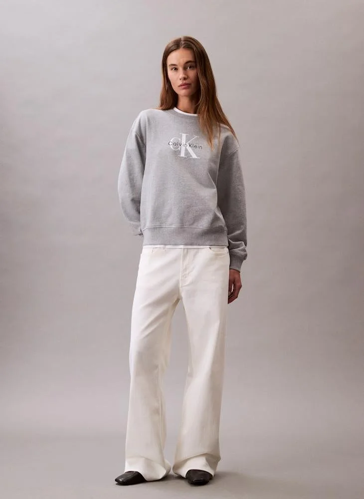 Calvin Klein Jeans  Graphic Crew Neck Sweatshirt for Women | Best Price UAE