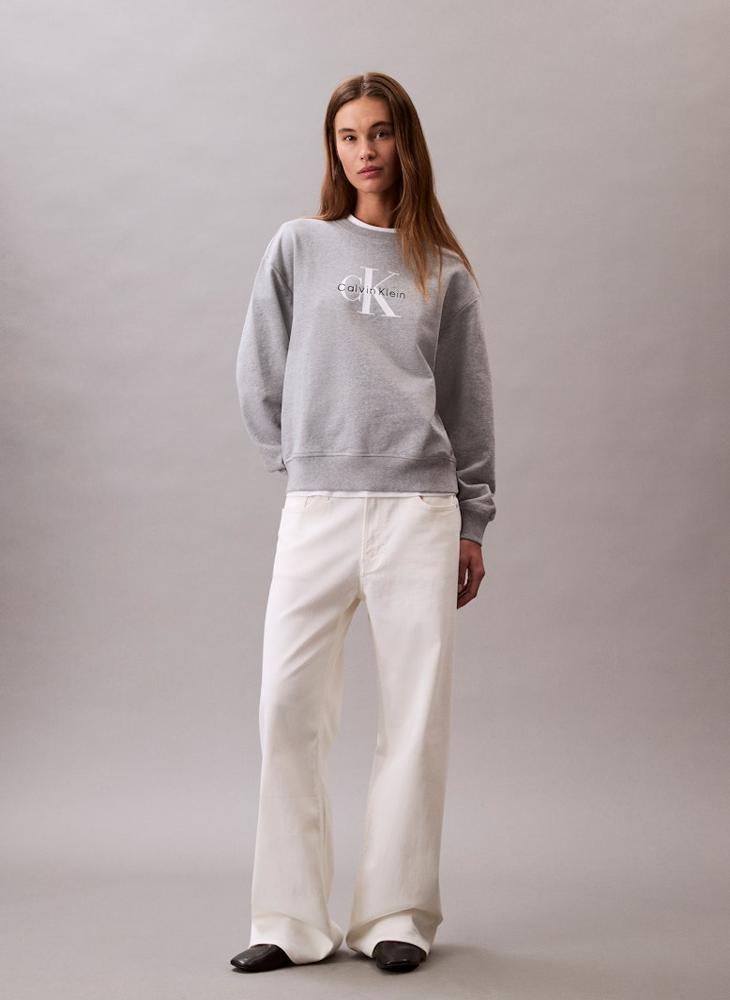 Calvin Klein Jeans Monologo Relaxed French Terry Sweatshirt - Image 5
