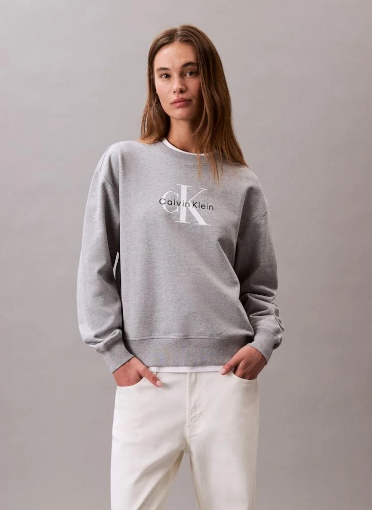 Calvin Klein Jeans  Graphic Crew Neck Sweatshirt for Women | Best Price UAE