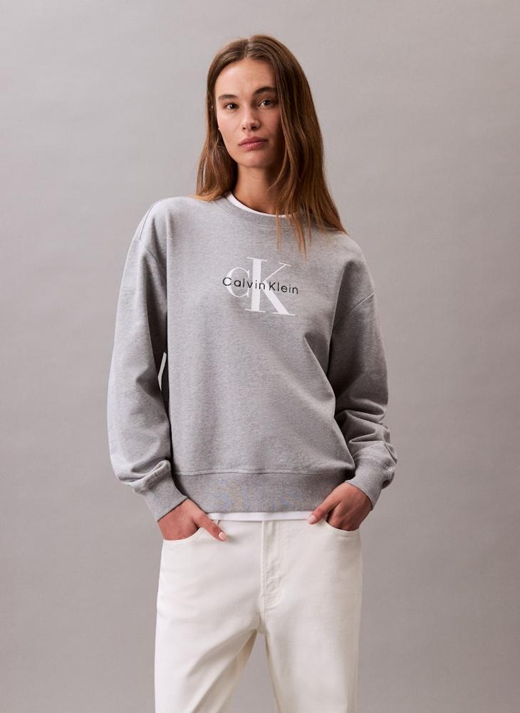 Calvin Klein Jeans Monologo Relaxed French Terry Sweatshirt - Image 4