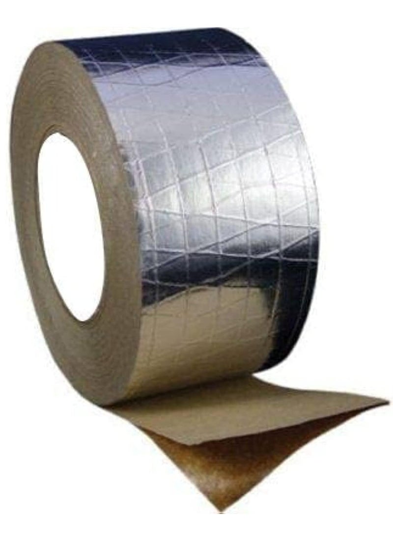 MARKQ FSK Tape, 3" x 25 yards Aluminum Foil Scrim Kraft Insulation Jacketing Tape for Insulating, HVAC Repair, Sealing Ducts, Pipework, Window Sill Gap, Roof Leak, 1 Roll  - Image 1