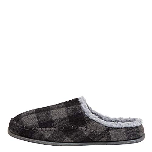 Deer Stags Unisex Nordic Fabric Slipper / Grey/Black Plaid / Men's 11 US / Wide - Image 4