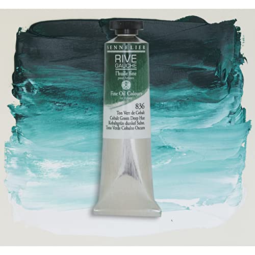 Sennelier Rive Gauche Artist Oil Color 40 ml Cobalt Green Deep Hue - Image 5