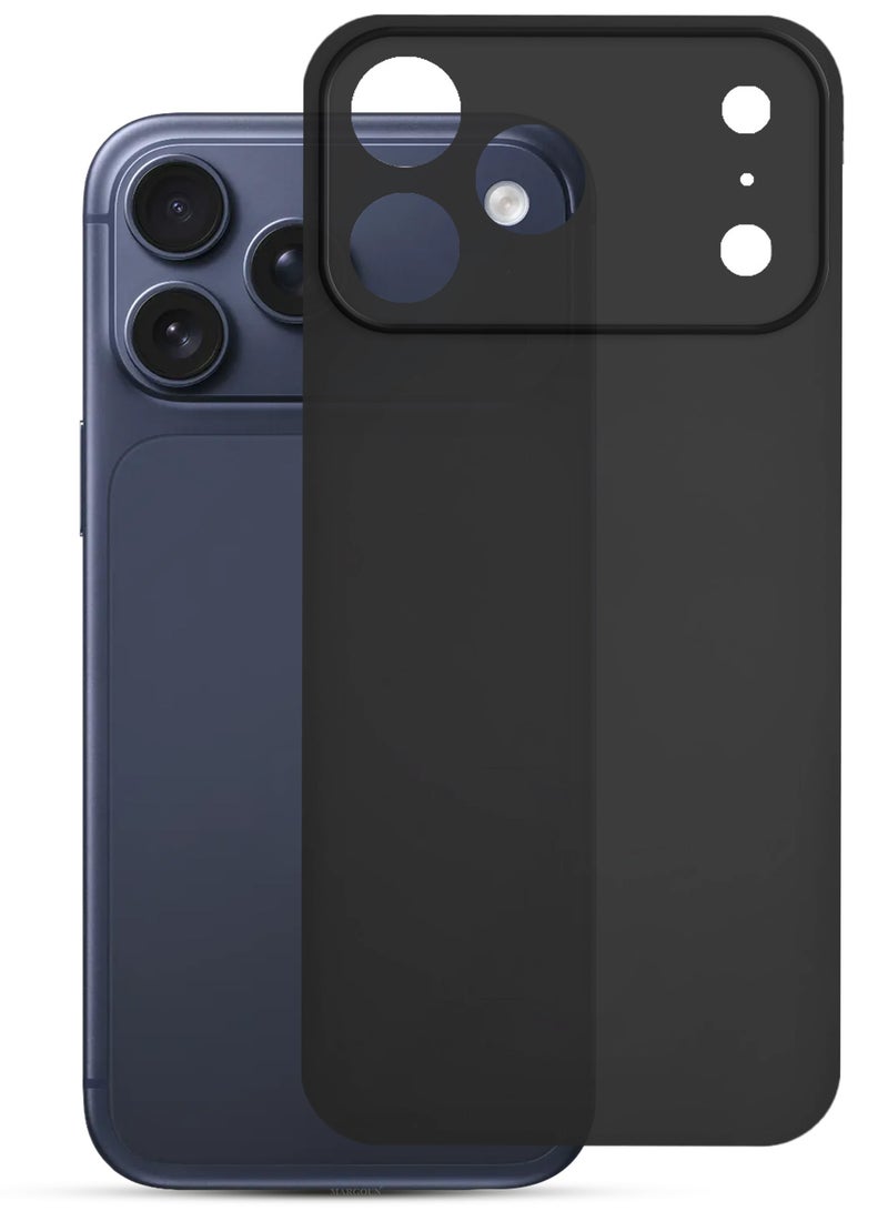 CATANES Air Skin Frosted Matte Case for iPhone 17 Pro Max - Stylish Ultra Slim Back Cover - Black - Image 1