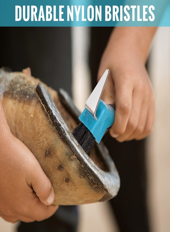سكايليتي مجموعة سكايليتي المكونة من 10 قطع من فرشاة تنظيف حوافر الخيول بمقبض مطاطي ناعم، فرشاة محمولة لتنظيف حوافر الخيول، مستلزمات الخيول، لون عشوائي - Image 5