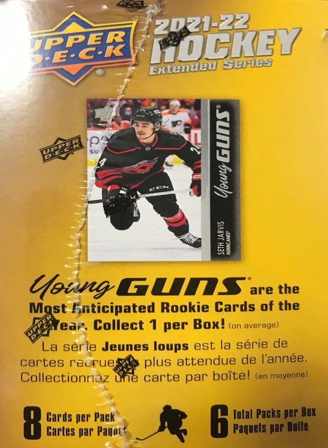 Upper Deck 2021 2022 Upper Deck Hockey EXTENDED Series Factory Sealed Unopened Blaster Box of Packs Possible Young Guns Rookies and Jerseys - Image 4
