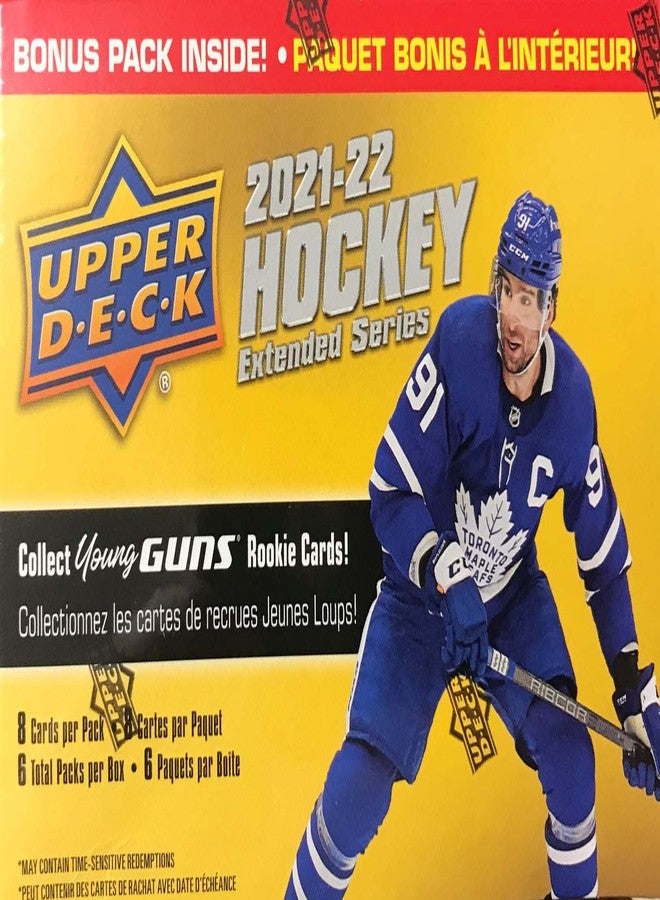 Upper Deck 2021 2022 Upper Deck Hockey EXTENDED Series Factory Sealed Unopened Blaster Box of Packs Possible Young Guns Rookies and Jerseys - Image 2