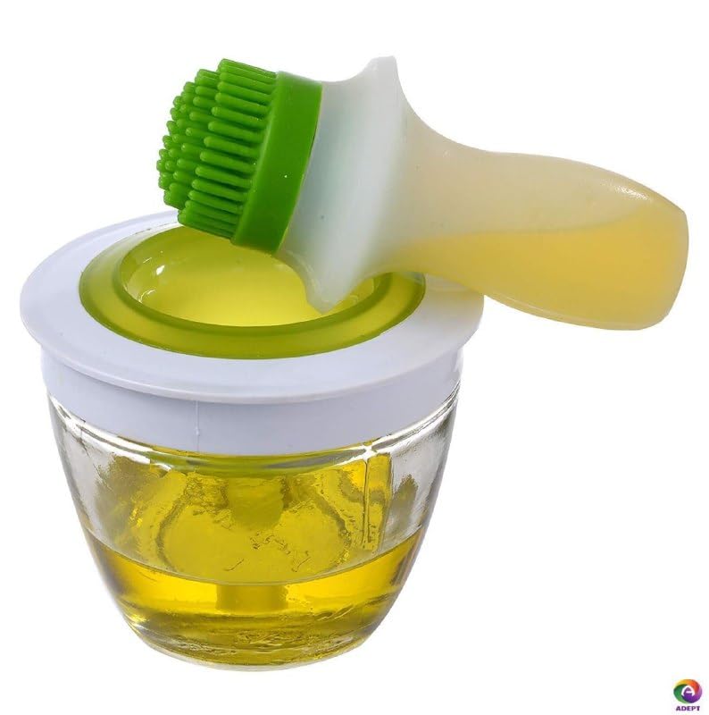Botash Chefs Basting Set Silicone Oil Dispenser Pastry Brush Glass Docking Bowl Set for CookingBBQBaking and GrillingInnovative Kitchen Gadget1pcsMulticolour - Image 2