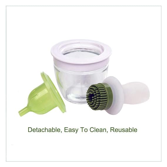 Botash Chefs Basting Set Silicone Oil Dispenser Pastry Brush Glass Docking Bowl Set for CookingBBQBaking and GrillingInnovative Kitchen Gadget1pcsMulticolour - Image 3