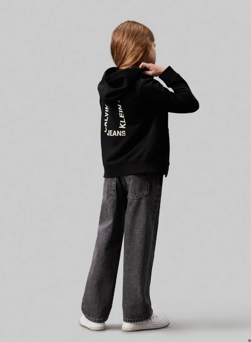 Calvin Klein Jeans Logo Terry Zip Up Hoodieterry