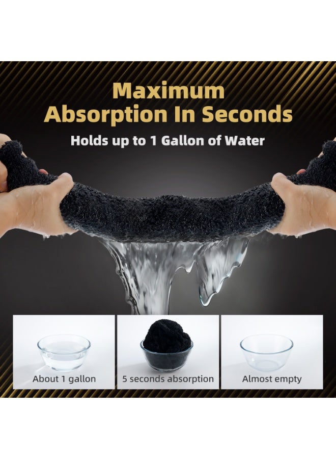 عبوتان من مناشف تجفيف السيارات 1200 جم / م²، مناشف ميكروفايبر كبيرة وفاخرة، مقاس 36 × 25 بوصة، عالية الامتصاص، خالية من الخطوط، قماش تنظيف بحلقة مزدوجة ملتوية - Image 4