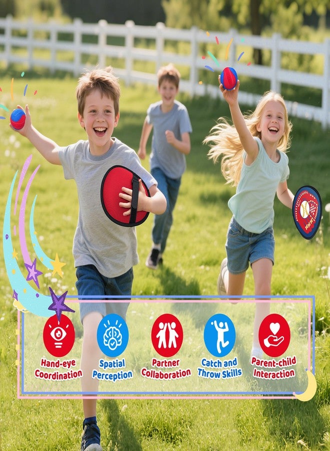 Twinkoo Toss and Catch Ball Game Set for Kids, Kids Toddler Baseball Glove & Catch Ball Toys,Kids Outdoor Games for Family, Toys for Beach Pool Yard Outside, Birthday Gift for Ages 3 4 5 6 7 8-12 - Image 2