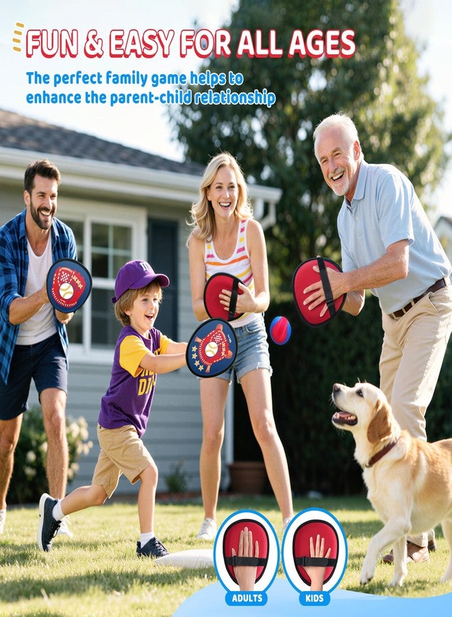 Twinkoo Toss and Catch Ball Game Set for Kids, Kids Toddler Baseball Glove & Catch Ball Toys,Kids Outdoor Games for Family, Toys for Beach Pool Yard Outside, Birthday Gift for Ages 3 4 5 6 7 8-12 - Image 3