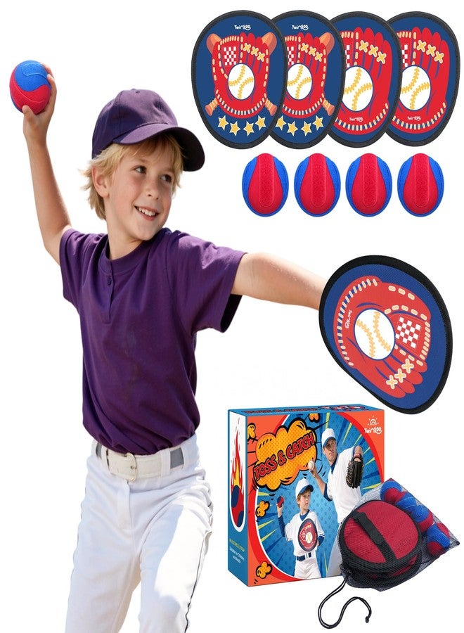 Twinkoo Toss and Catch Ball Game Set for Kids, Kids Toddler Baseball Glove & Catch Ball Toys,Kids Outdoor Games for Family, Toys for Beach Pool Yard Outside, Birthday Gift for Ages 3 4 5 6 7 8-12 - Image 1