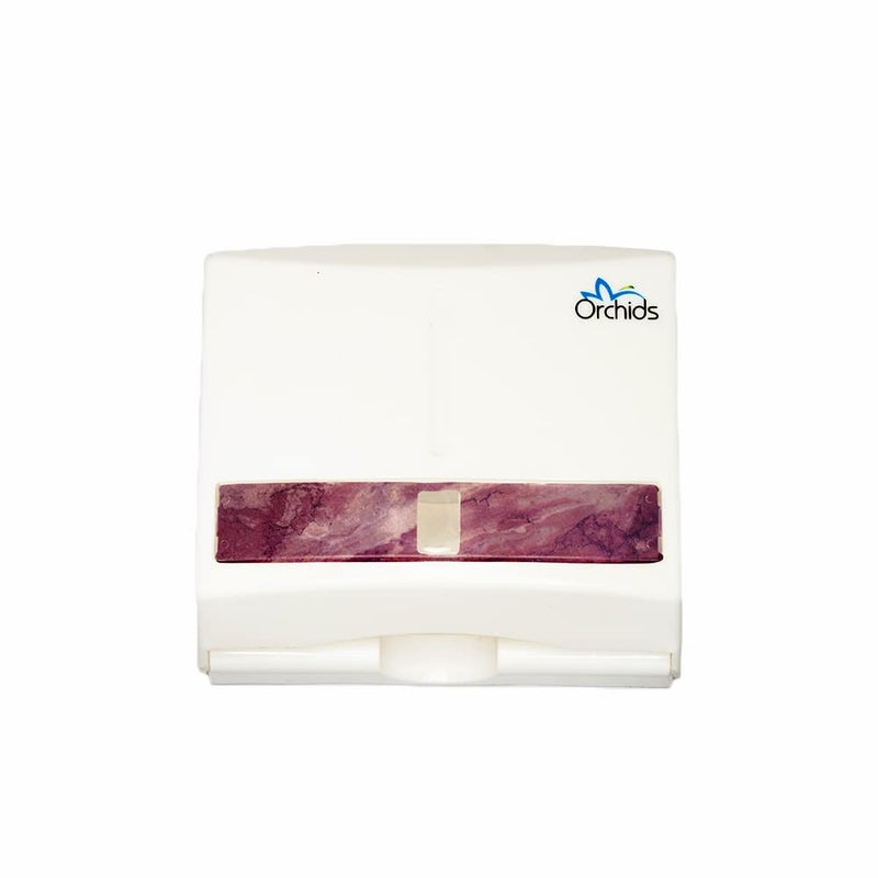 Orchids SMOOTH TOUCH Orchids Tissue Dispenser Wall Mounted Wall Mounted ABS Plastic Hand Paper Holder Paper Towel Dispenser for Home Office and Restroom, Business Commercial use (White) with One Packet Refill - Image 1