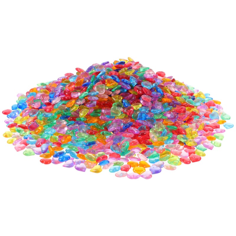 خرز أكريليك على شكل قلب شفاف تبعثر الطاولة ديكور حفل الزفاف ديكور المنزل لعيد الحب حشو المزهرية - Image 2