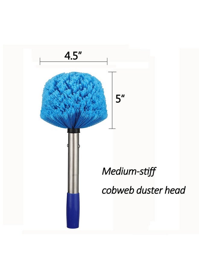 كوكونات منفضة غبار، منفضة غبار على شكل شبكة مع عمود تمديد، شعيرات متوسطة الصلابة، رأس منفضة غبار على شكل شبكة، ومنفضة غبار على شكل مروحة سقف بطول 6 أقدام من الفولاذ المقاوم للصدأ للتنظيف الداخلي والخارجي - Image 3