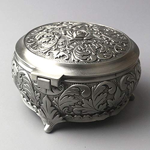 ROSIKING Round Emboss Alloy Metal Music Box Wind Up Antique Jewelry Musical Boxes Christmas Birthday Valentine's Day Gifts Plays My Heart Will go on - Image 5