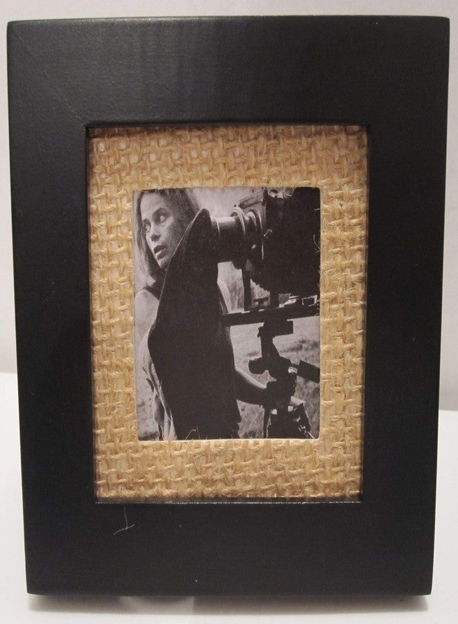 EXP Black Wood Picture Photo Frame 2X2 Or 3X3 with Burlap Mat - Image 2