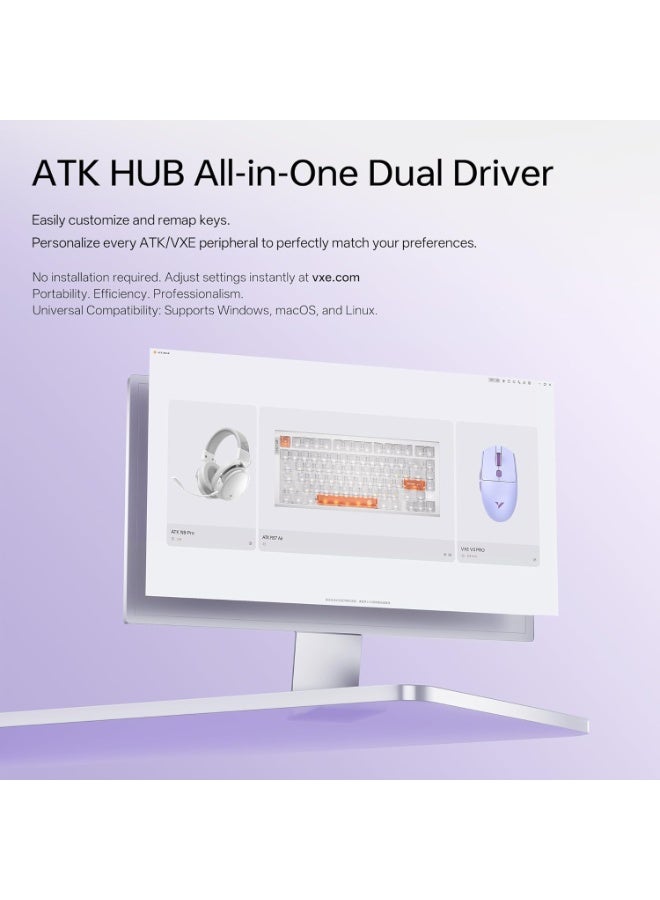 في اكس اي ماوس الألعاب اللاسلكي V3 Pro ثلاثي الأوضاع – مستشعر بصري PAW3395 SE، دقة 18000 نقطة في البوصة، بلوتوث، اتصال لاسلكي بتردد 2.4 جيجاهرتز واتصال سلكي USB-C، معدل استجابة 1000 هرتز، وزن خفيف للغاية 49 جرام (أسود) - Image 5