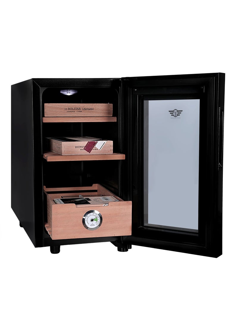 Hemingway Thermo Electric Cigar Humidor Cabinet with Digital Hygrometer & Temperature Control – Capacity 150 - Image 2